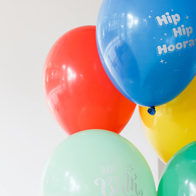 Palloncini Hip Hip Hooray Colorati 33cm 6pz