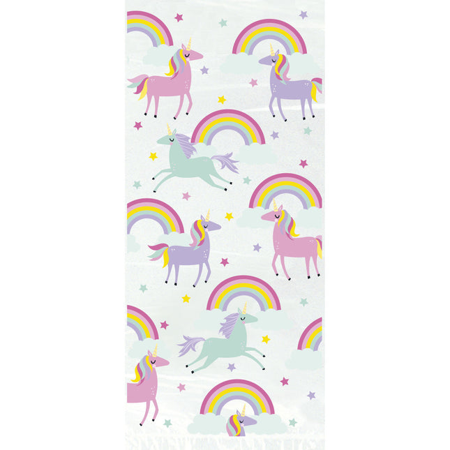 Sacchetti festa unicorno arcobaleno 20pz