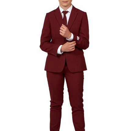 Abito rosso Bordeaux Ragazzo adolescente OppoSuits