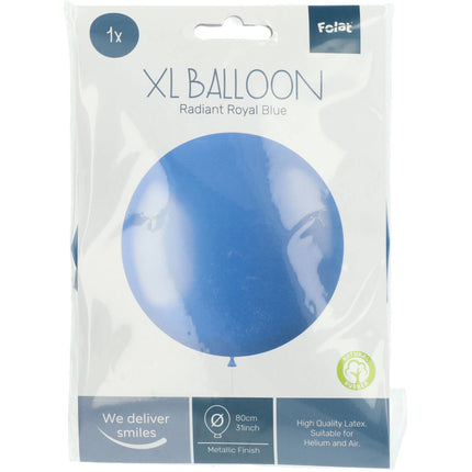 Palloncino blu metallizzato blu reale 80 cm