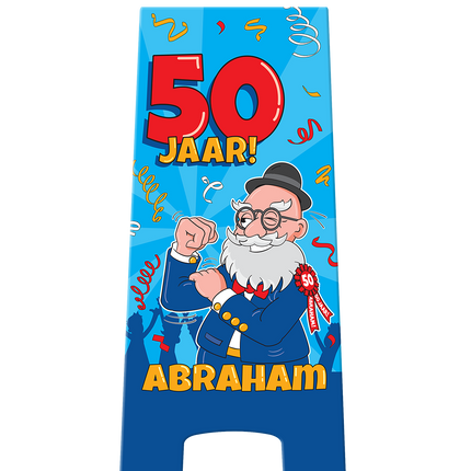 Cartello di avvertimento Abraham Cartoon 58 cm