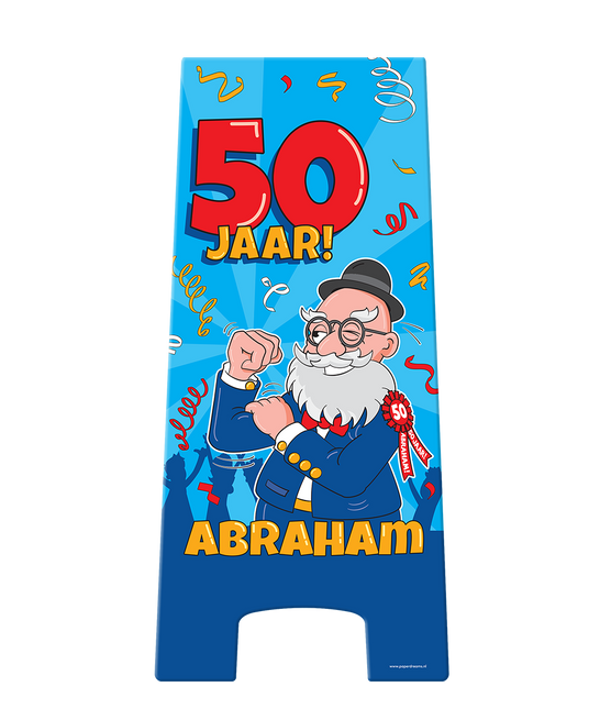 Cartello di avvertimento Abraham Cartoon 58 cm