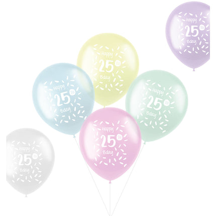 Palloncini Happy 25Th Bday 33cm 6pz