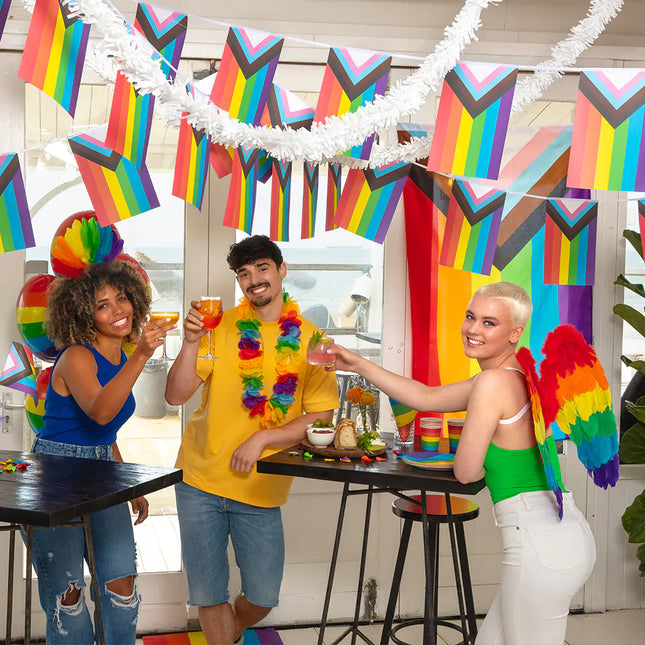 Cerchietto per capelli con piume arcobaleno