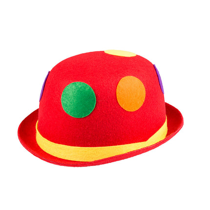 Cappello a pois colorati rosso