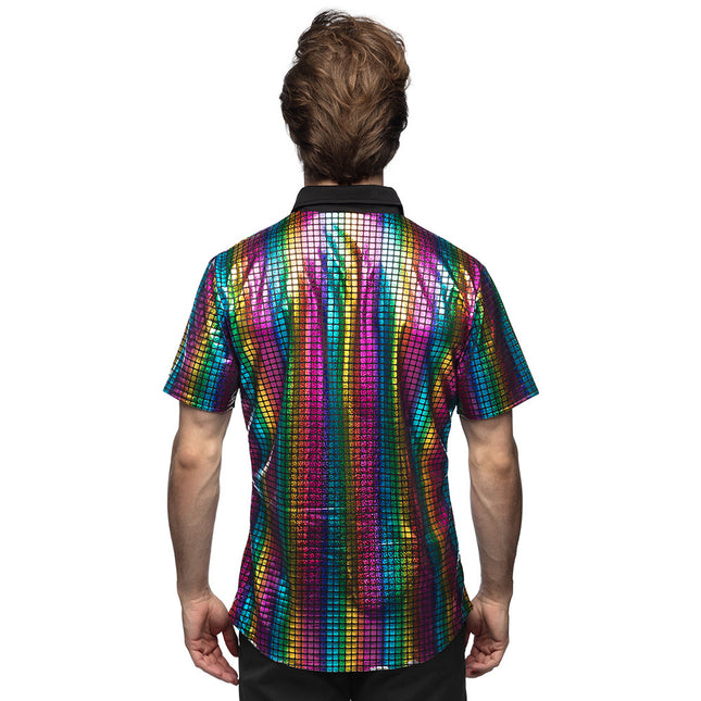 Camicia da discoteca color metallizzato