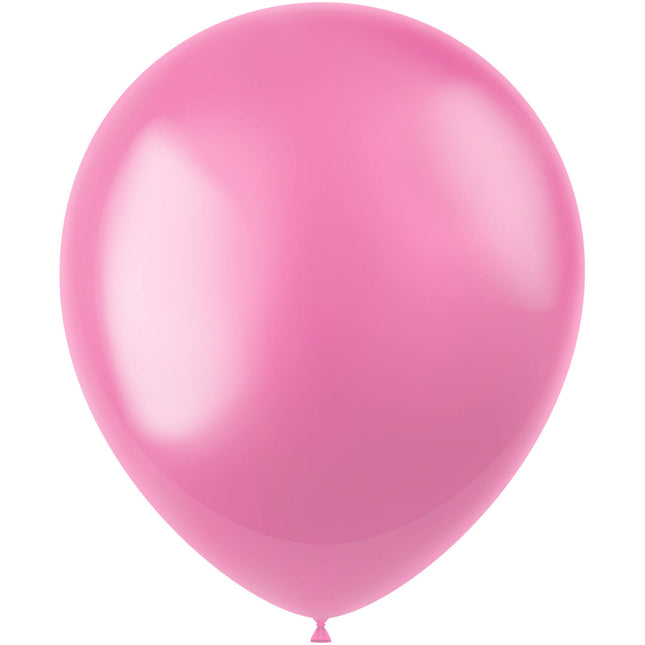 Palloncini rosa metallizzati Bubblegum Pink 33cm 10pz