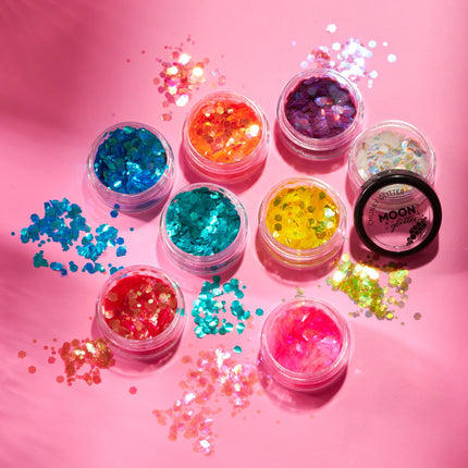 Moon Glitter Iridescent Chunky Glitter Rosa 3g