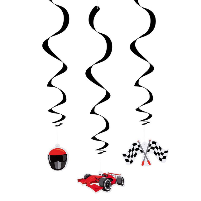 Decorazione da appendere Formula 1 Race 85cm 3 pezzi