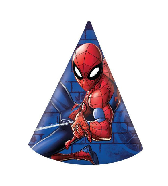 Cappelli da festa Spiderman Team-Up 6 pezzi