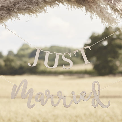 Garland Just Married Wood 1,5 m