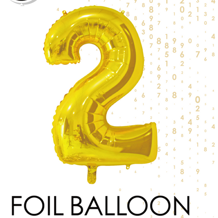 Pallone in foil Figura 2 Oro 66cm