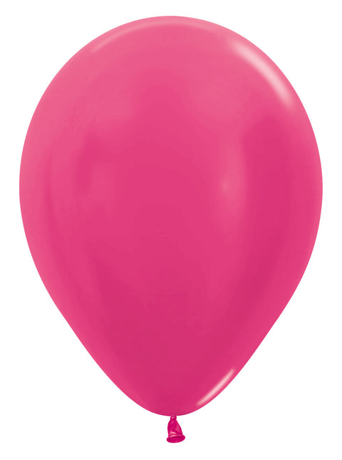 Palloncini metallizzati fucsia 30cm 12pz