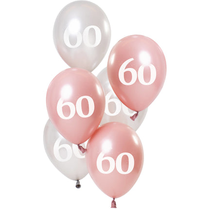 Palloncini 60 anni rosa 23cm 6pz