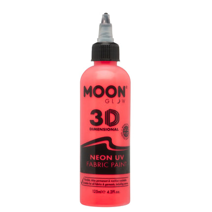 Moon Glow Vernice neon UV per tessuti 125ml Rosso intenso 125ml