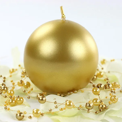 Candele a globo Oro Metallizzato 8cm 6pz