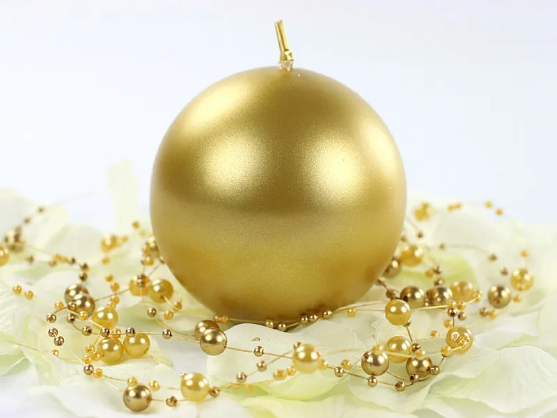 Candele a globo Oro Metallizzato 8cm 6pz