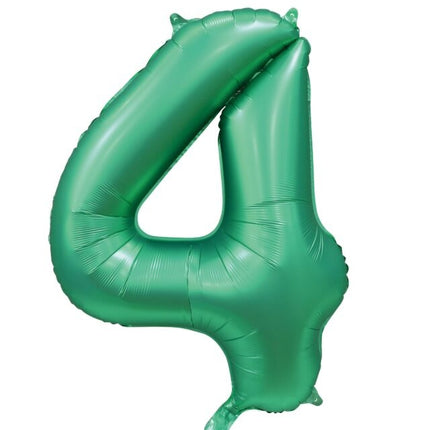 Palloncino numero verde 4 anni lucido 86 cm