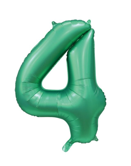 Palloncino numero verde 4 anni lucido 86 cm