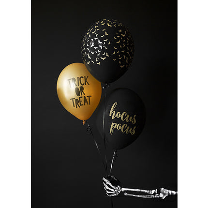 Palloncini Halloween Pipistrello Nero 30cm 6pz