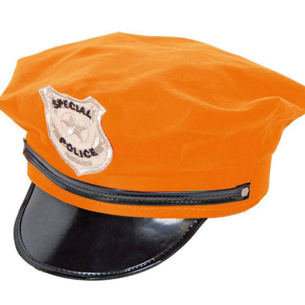 Cappellino arancione della polizia