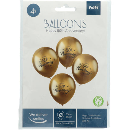 Palloncini Happy 50Th Anniversary 33cm 4pz