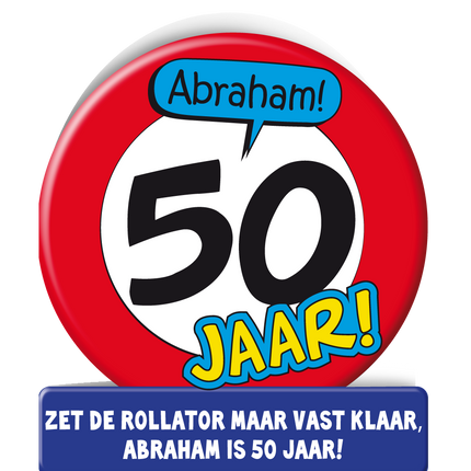 Biglietto di compleanno Abraham Traffic sign 16.5cm