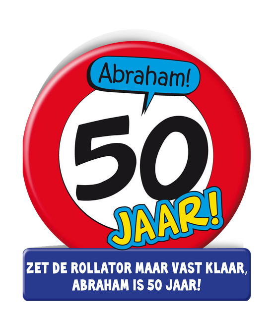 Biglietto di compleanno Abraham Traffic sign 16.5cm