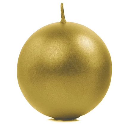 Candele a globo Oro Metallizzato 8cm 6pz