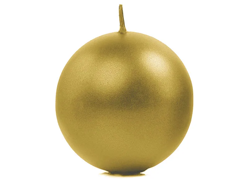 Candele a globo Oro Metallizzato 8cm 6pz