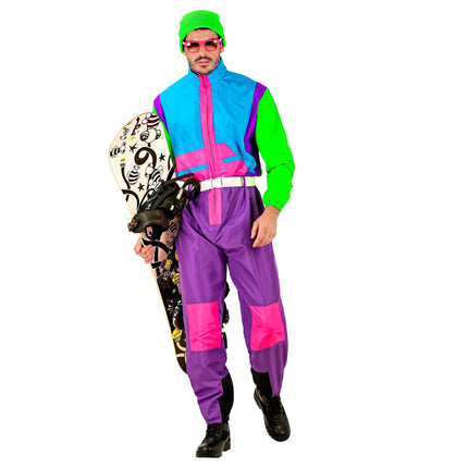 Tuta da sci anni '80 Neon Snowboarder