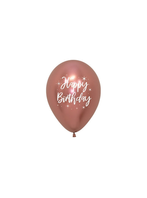 Palloncini Happy Birthday Radiant Reflex Mix 25pz