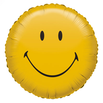 Palloncino ad elio giallo Smiley vuoto 43 cm