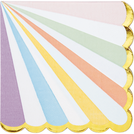 Tovaglioli Stripes Pastel 33cm 16pz