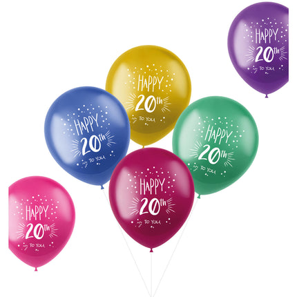 Palloncini 20 anni Happy 20th 33cm 6pz