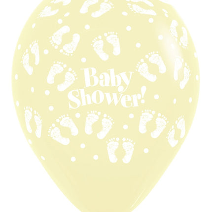 Palloncini Baby Shower Orme Pastello Matte Mix 30cm 25pz