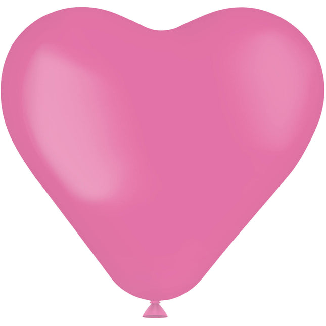 Palloncini cuore rosa Rosey 25cm 8pz.