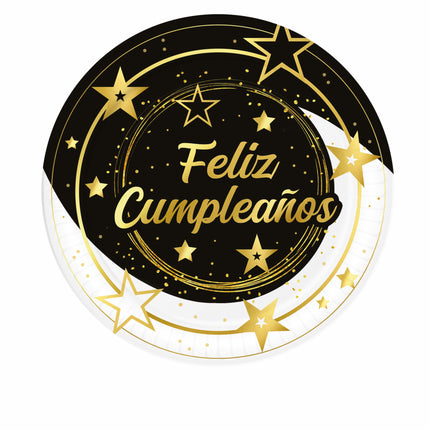 Piatti Feliz Cumpleanos 23cm 6pz