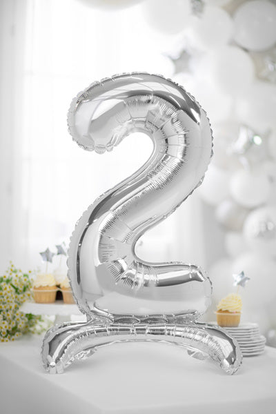 Palloncino Foil Figura 2 Silver Standard Vuoto 70cm