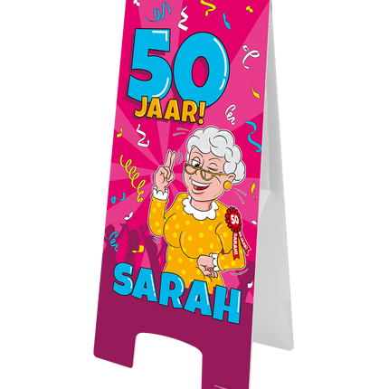 Cartello di avvertimento Sarah Cartoon 58 cm