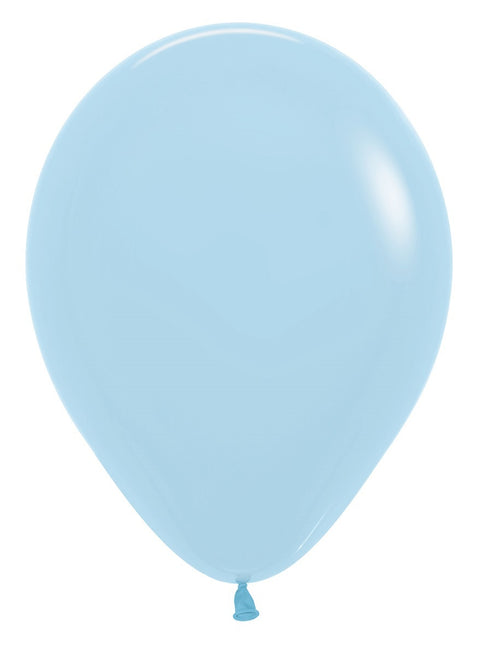 Palloncini blu opaco pastello 30cm 12pz
