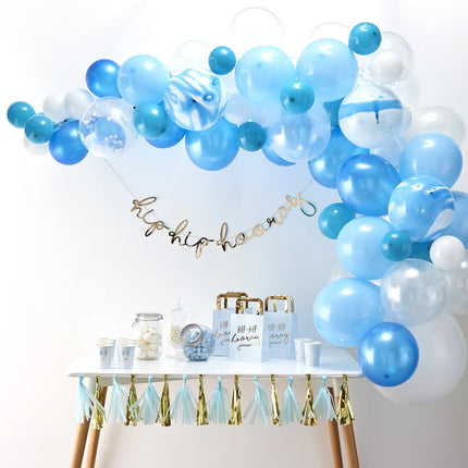 Set arco di palloncini blu fai da te