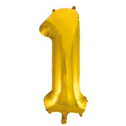 Palloncino Foil Figura 1 Gold XL 86cm vuoto