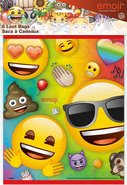 Sacchetti di condivisione Emoji 23cm 8pz