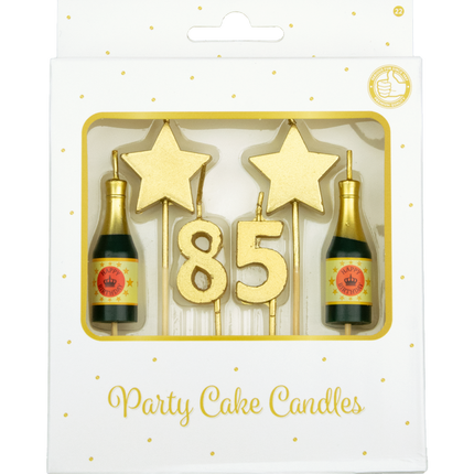 Candele 85 anni Champagne 17,5 cm