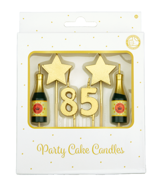 Candele 85 anni Champagne 17,5 cm