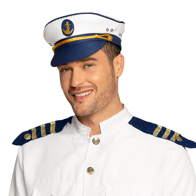 Cappello Capitano Bianco/Blu