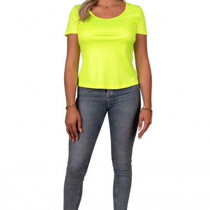 Maglietta da donna giallo neon