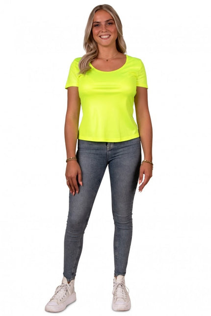 Maglietta da donna giallo neon