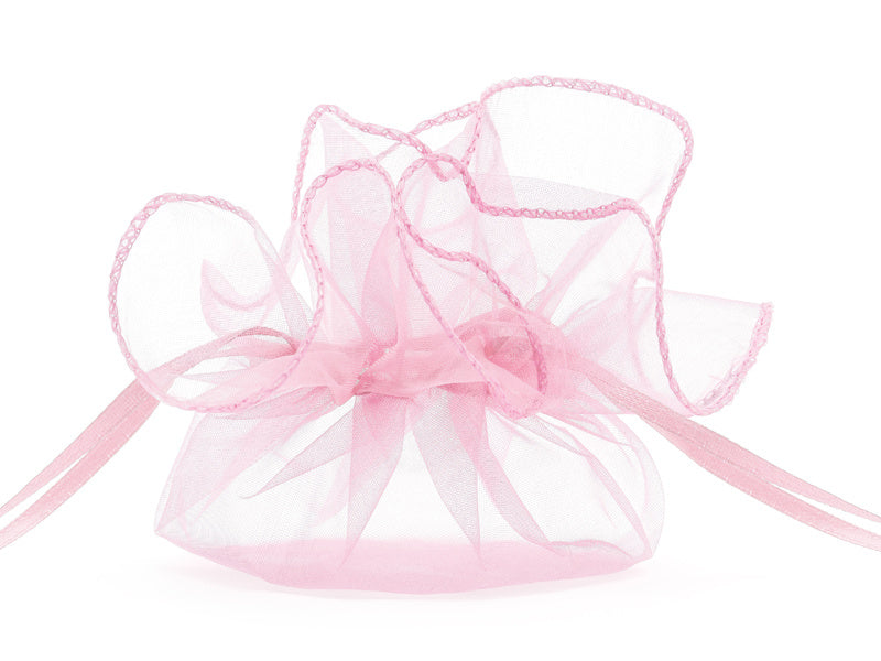 Sacchetti di organza rosa 25cm 10pz